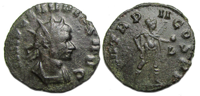 Claudius Gothicus Antoninianus : P M TR P II COS P P